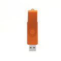 10-Pack USB Flash Drives 4GB–64GB Swivel Pen Drive Memory Stick USB Flash Drive PRIMED orange 256MB-10PCS