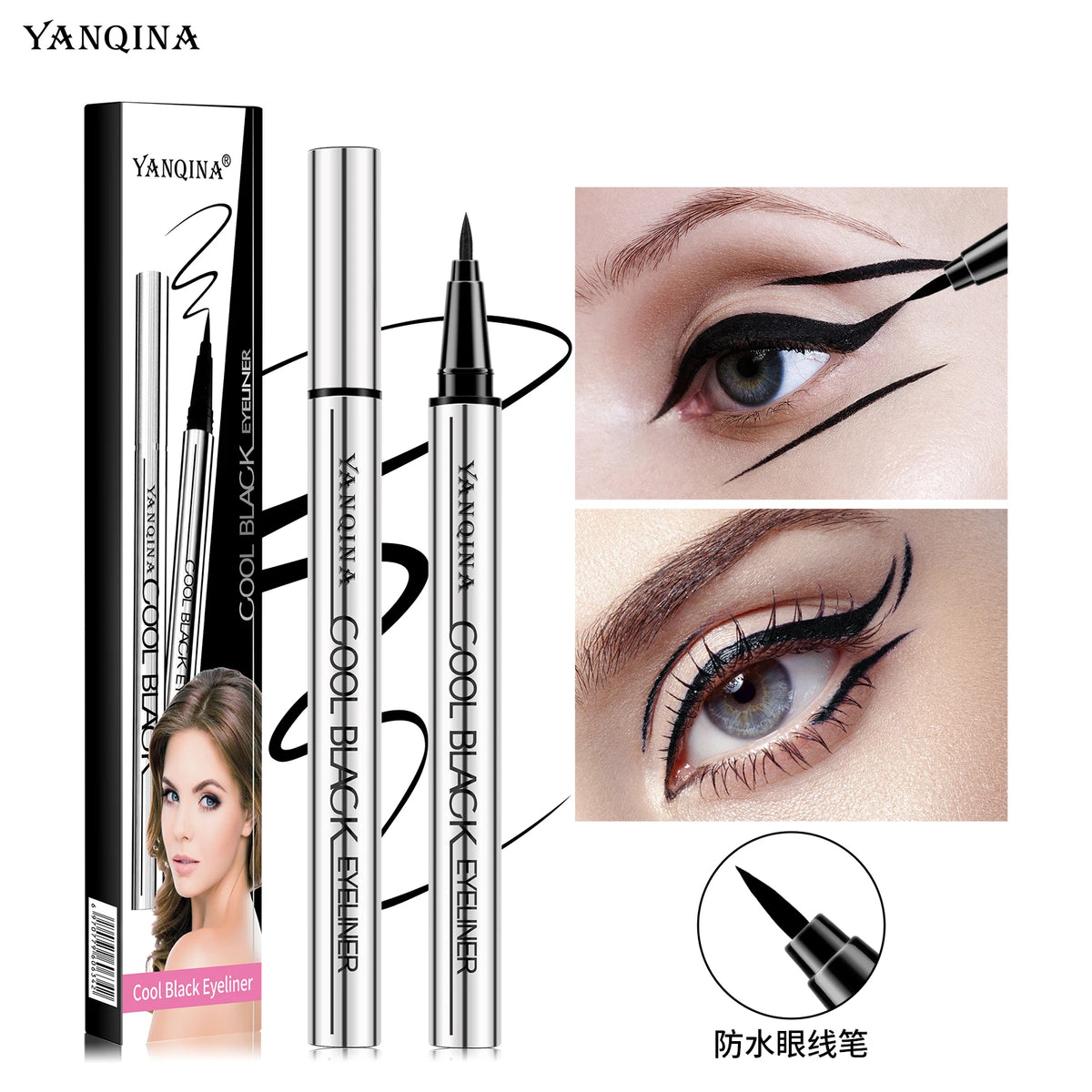 YANQINA Waterproof Liquid Eyeliner Pen – 24HR Precision
