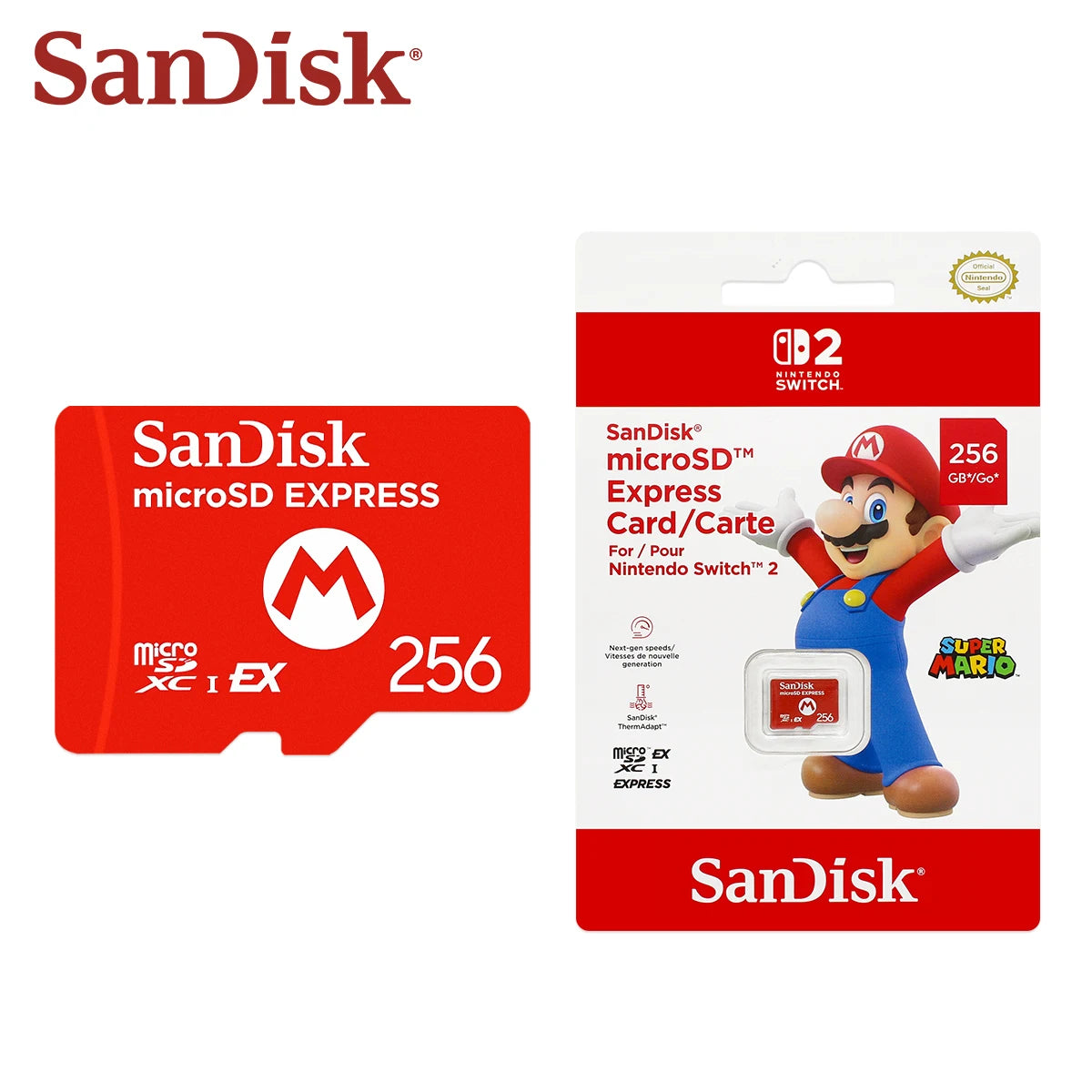 SanDisk 256GB MicroSDXC Express Card – Nintendo Switch 2 MicroSD Memory Card PRIMED