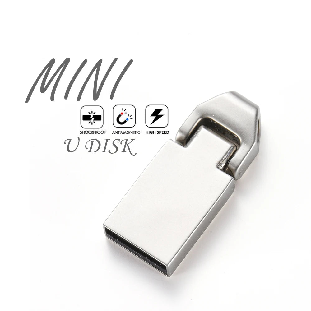 JASTER Mini Metal USB Flash Drive 32/64/128GB + Key Ring USB Flash Drive PRIMED