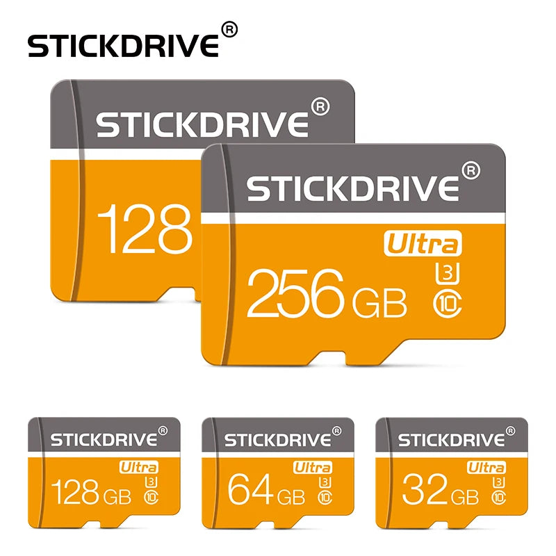 MicroDrive Micro SD Card 8GB–256GB | C10 U3 V30 A2 TF Flash Card Micro SD Card PRIMED