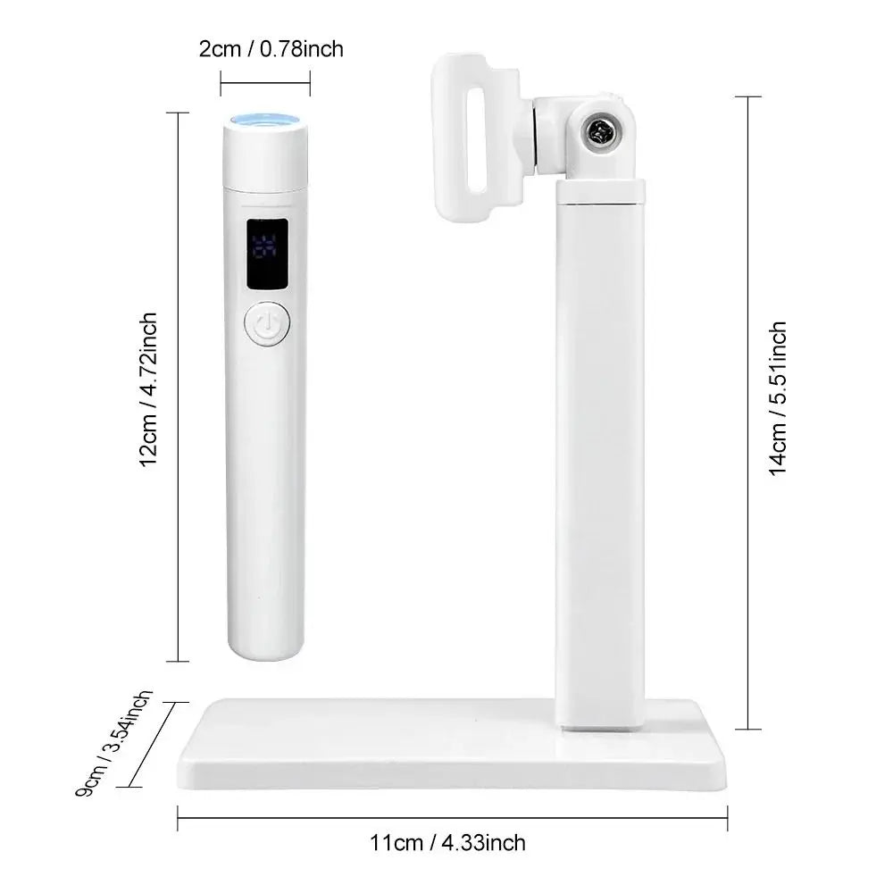 Rechargeable UV LED Nail Lamp | LCD Display & Dryer Stand