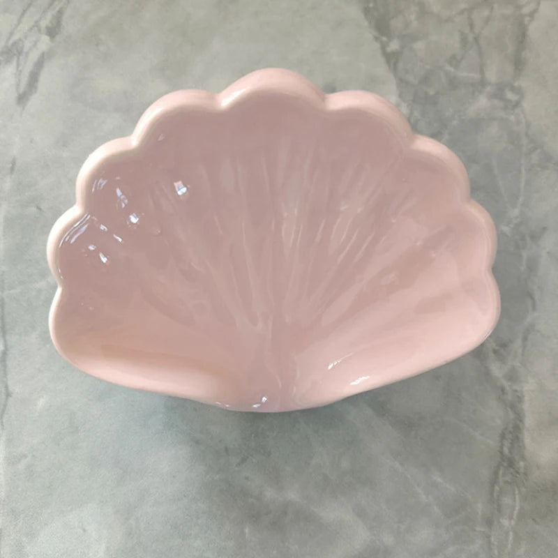 Shell-Shaped Soap Dish with Drain Rack | Plastic Soap Box