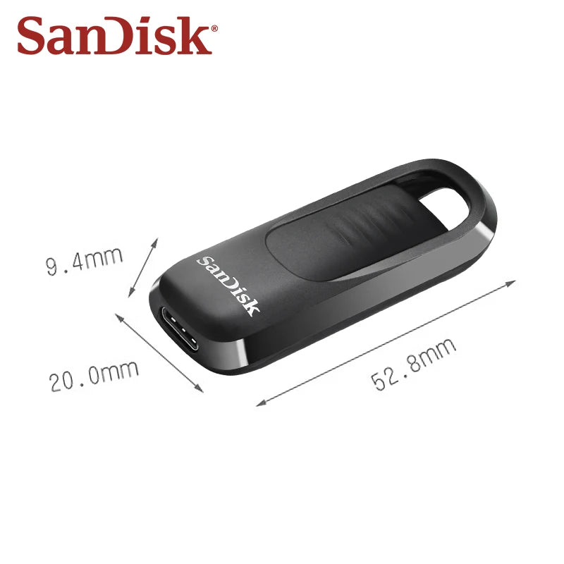 SanDisk Ultra Slider USB-C Flash Drive 64GB–256GB | CZ480