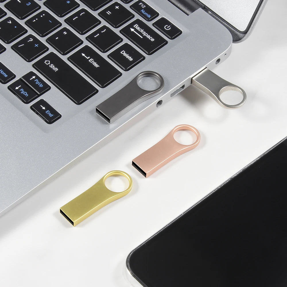 JASTER Metal USB Flash Drive 128GB | Custom Logo & Free Keychain USB Flash Drive PRIMED
