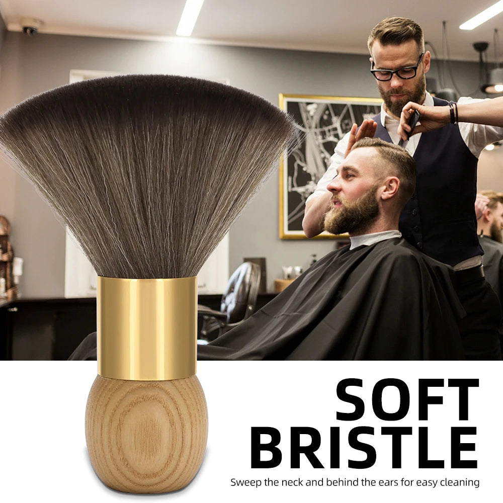 Soft Black Barber Neck Face Duster Brush – Salon Hair Tool