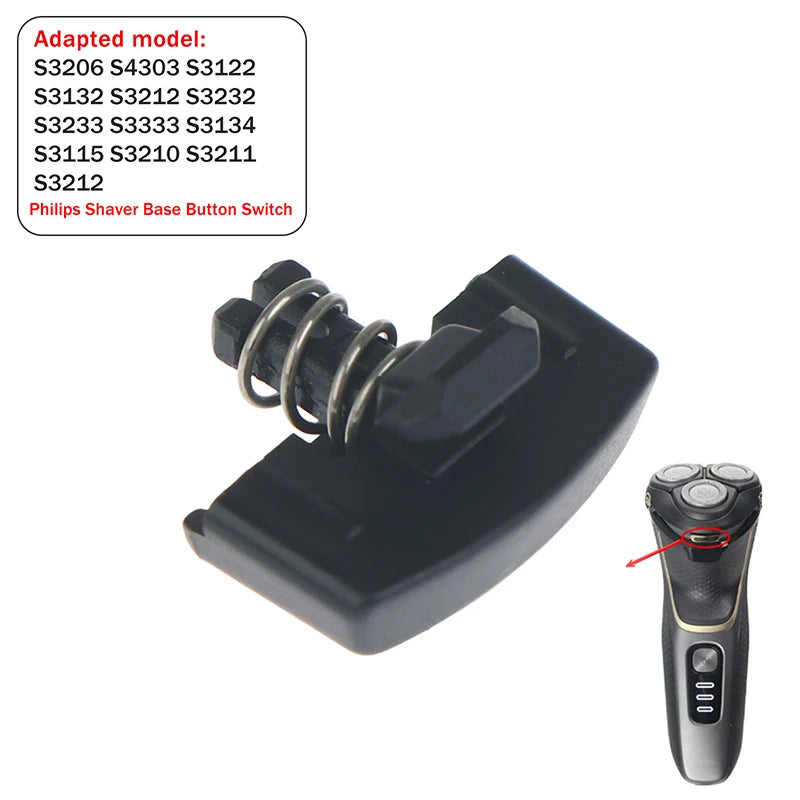 Snap-In Spring Switch Button for Shaver S3206 S3122 S3132 Shaver Replacement Part PRIMED