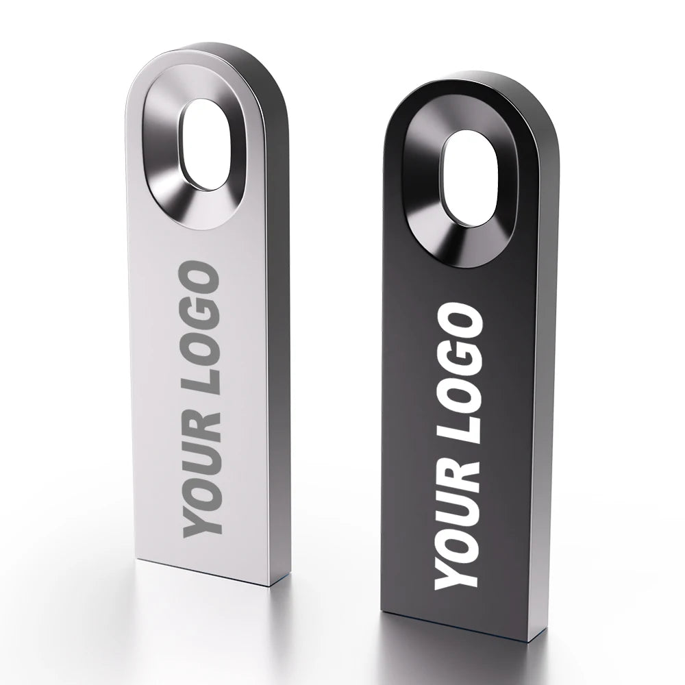 Custom Logo USB Flash Drive 128GB Mini Metal Key Chain Pendrive USB Flash Drive PRIMED