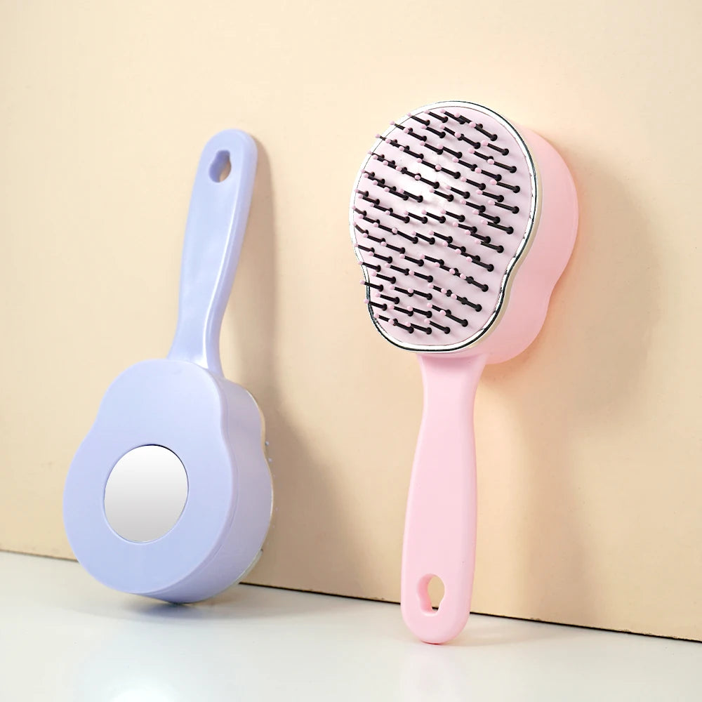 Self-Cleaning Cushion Hairbrush – Anti-Static Detangling Detangling Hairbrush PRIMED