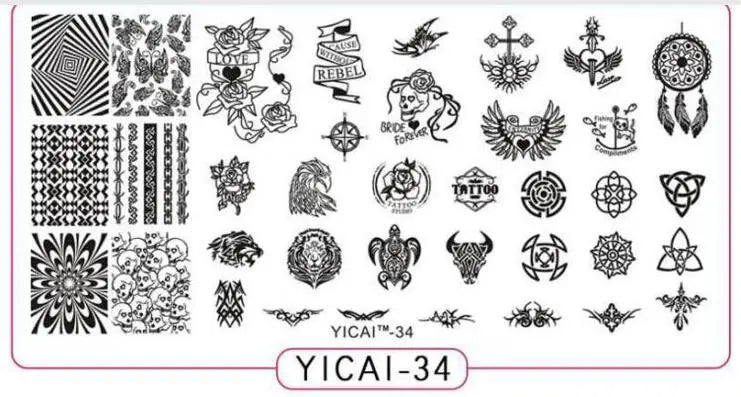 MAFANAILS YICAI 3D Flower Nail Stamping Plate – 40 Designs Nail Stamping Plate PRIMED 34