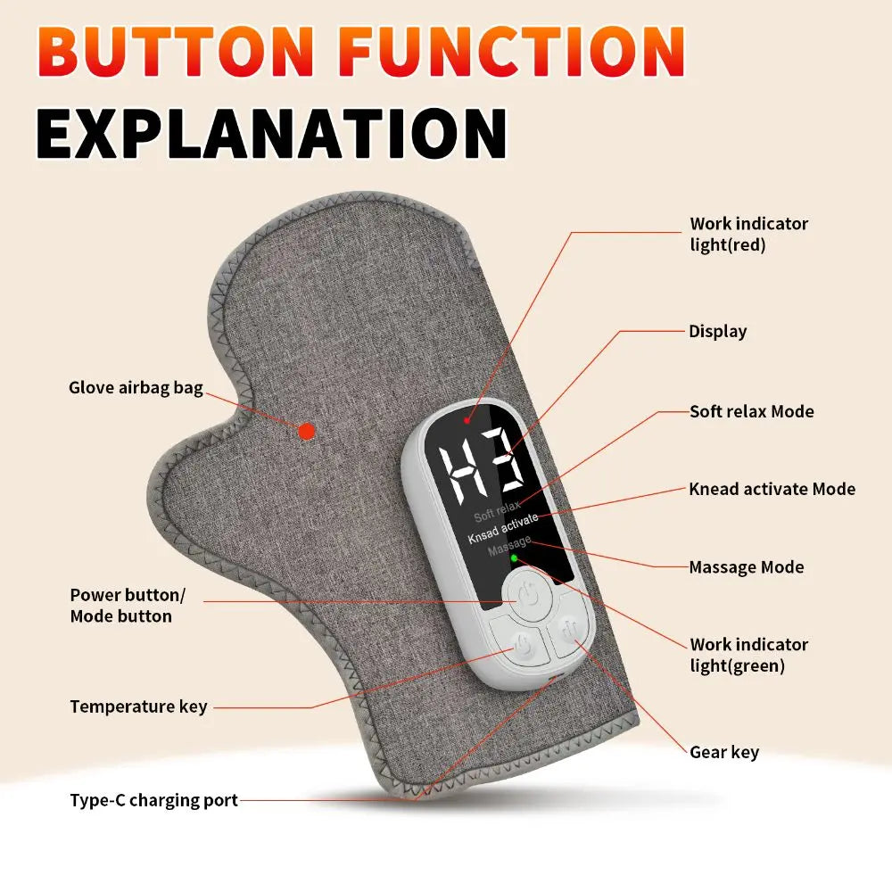 2-in-1 Electric Hand Massager – Airbag & Heat Therapy