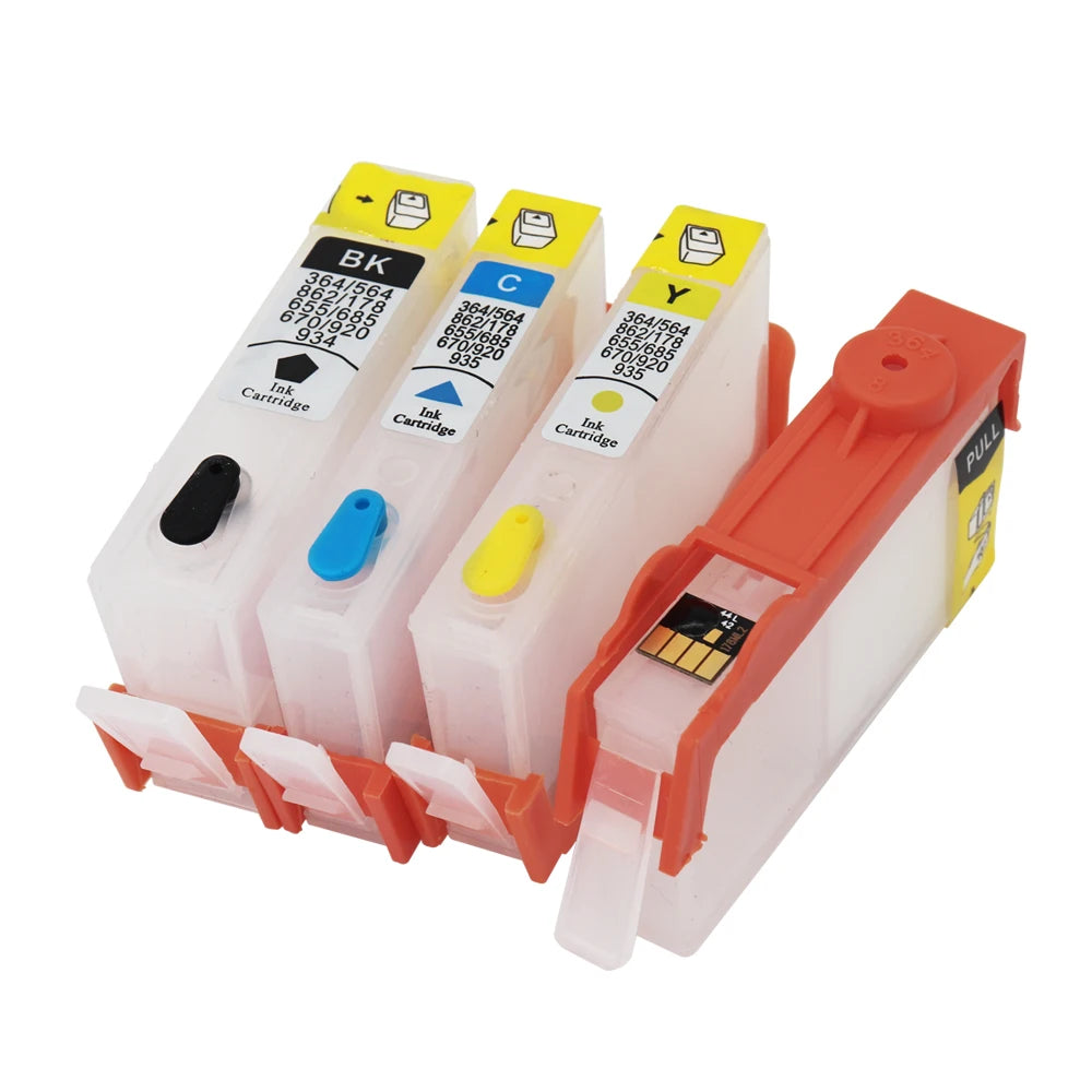 HP 655 Empty Refillable Ink Cartridge for Deskjet 3525–6525 Refillable Ink Cartridge PRIMED China Mainland
