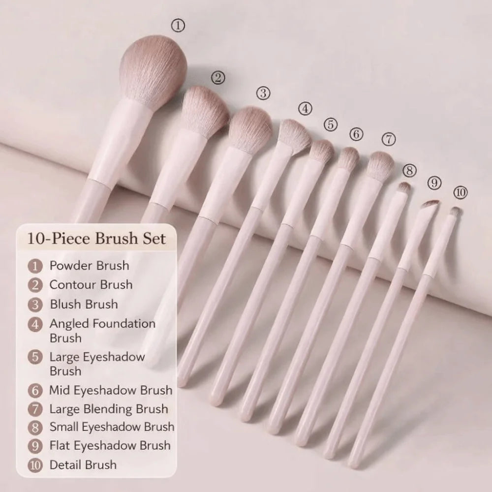 5–13 Piece Soft Makeup Brush Set – Blending, Contour & Eyeshadow