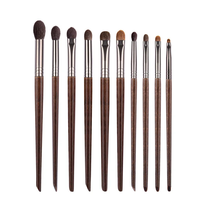 10-Piece Eyeshadow Makeup Brush Set – Goat & Animal Hair