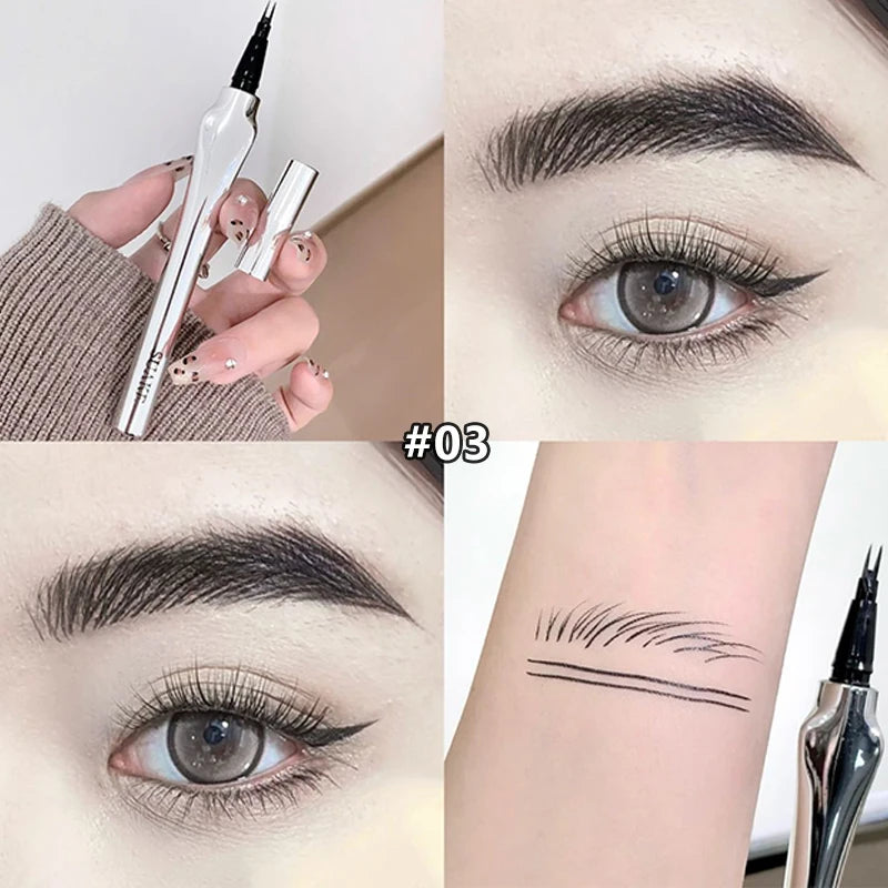 Ultra-Fine Split-Tip Eyebrow Pencil & Eyeliner – Waterproof Eyebrow Pencil PRIMED 03