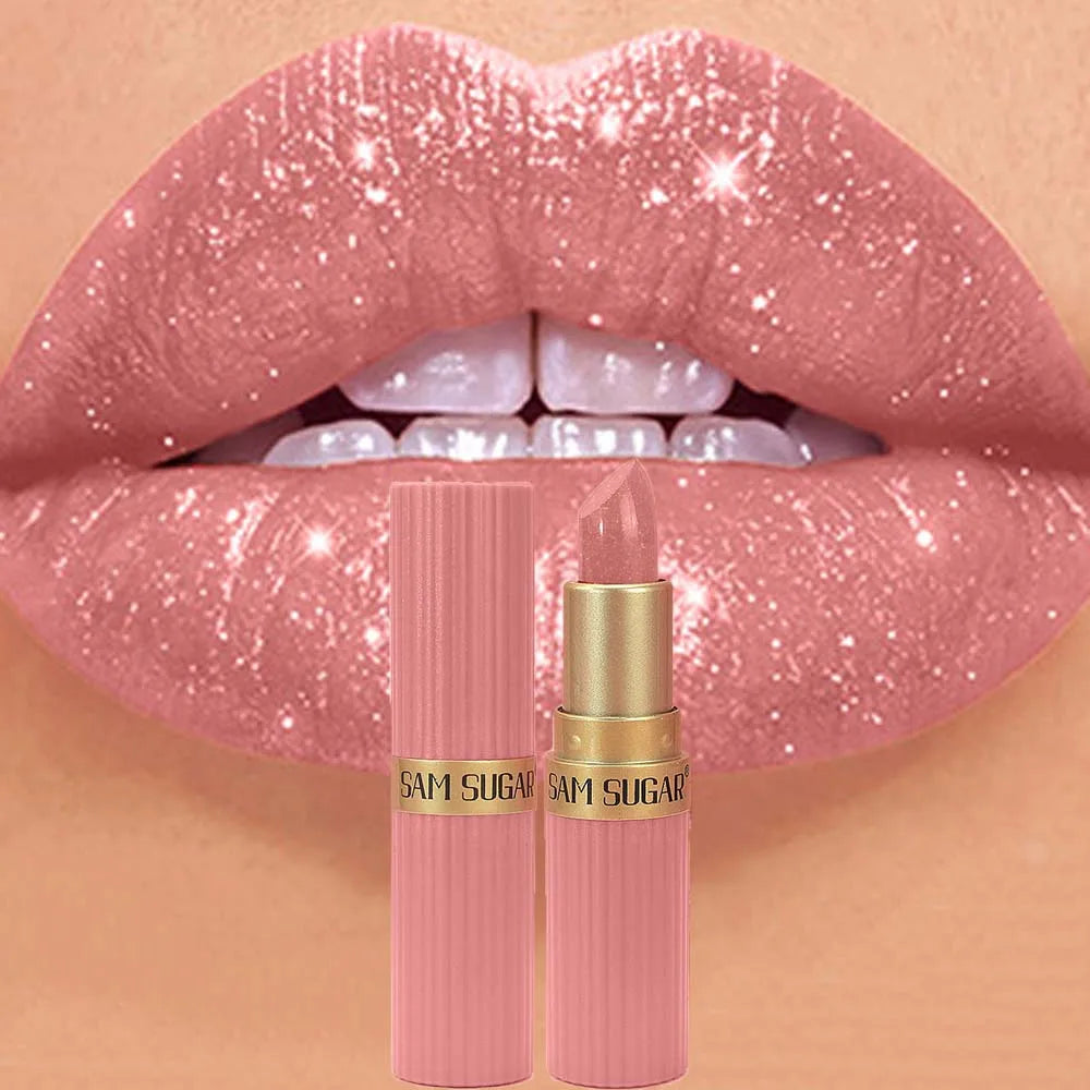 Pearlescent Sparkling Lip Gloss – Waterproof 6 Shades Shimmer Lip Gloss PRIMED