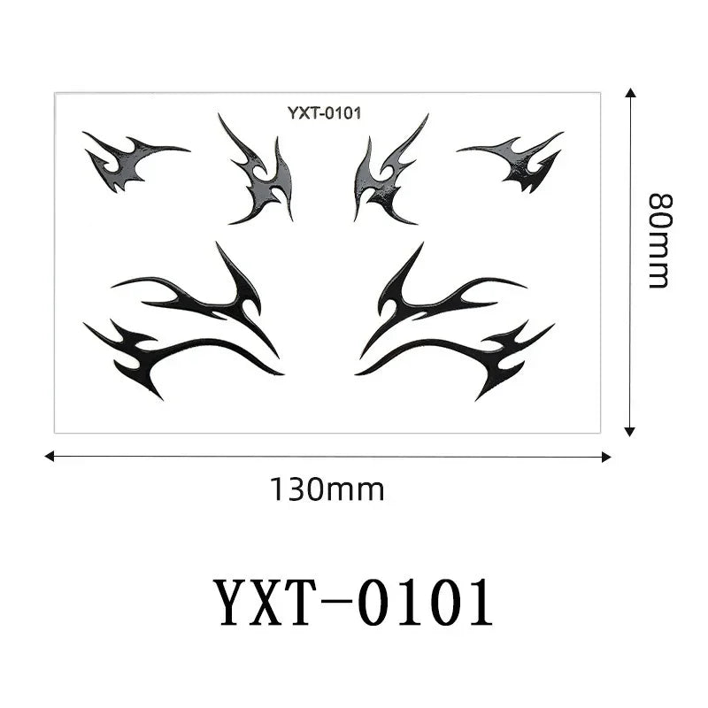 Gothic Metallic Eye Corner Temporary Tattoo Stickers | Cosplay