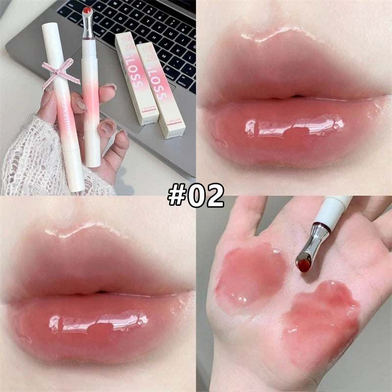 Mirror Watery Lip Gloss – Hydrating Jelly Tint Shiny Nude Lip Gloss PRIMED 02
