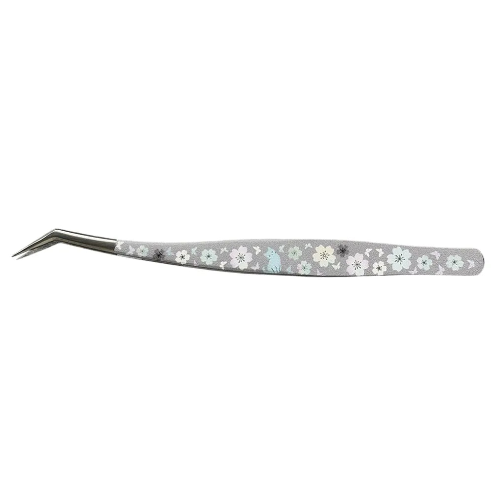 Curved False Eyelash Tweezers – Anti-Static Stainless Steel Eyelash Tweezers PRIMED Style 4