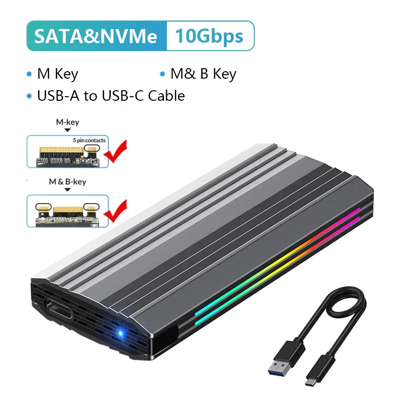 UTHAI M18 M.2 NVMe/SATA SSD Enclosure USB-C 10Gbps | Up to 8TB