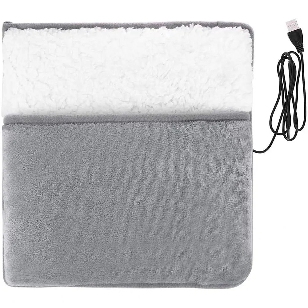 USB Electric Foot Warmer Pad – Soft Plush Heated Slipper Mat Electric Foot Warmer PRIMED
