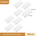 4-Layer Adjustable Spice Drawer Organizer – 16-Jar Rack Set Spice Drawer Organizer PRIMED 8 pieces white rack