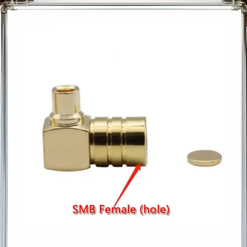 SMB Female 90° Right Angle RF Connector 50Ω – RG405 RG086