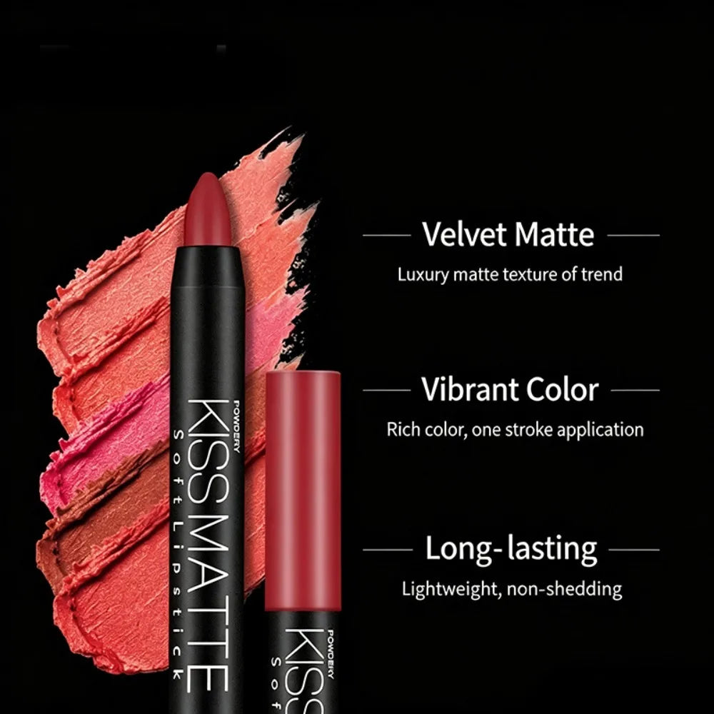 Velvet Matte Lipstick – 19 Shades, Long-Wear & Moisturizing