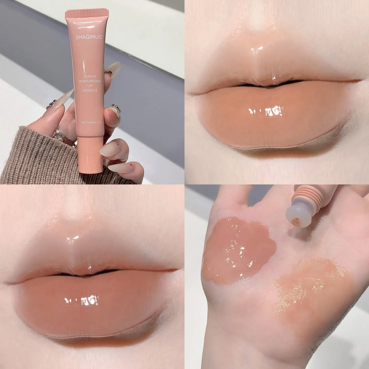 SHAQINUO Crystal Lip Gloss Oil – Hydrating Tinted Lip Serum