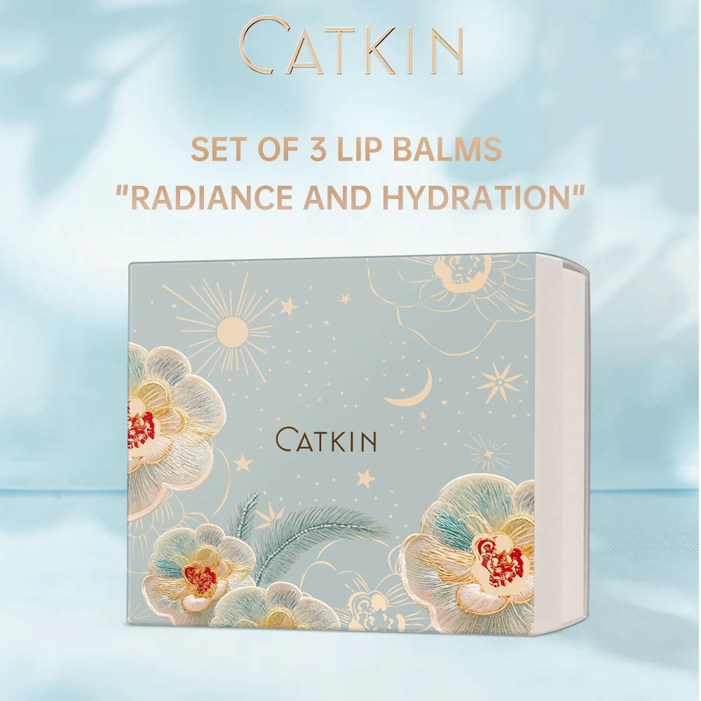 CATKIN 3PCS Glossy Lip Balm Set | Mirror Shine 12H Hydrating Lip Balm Set PRIMED