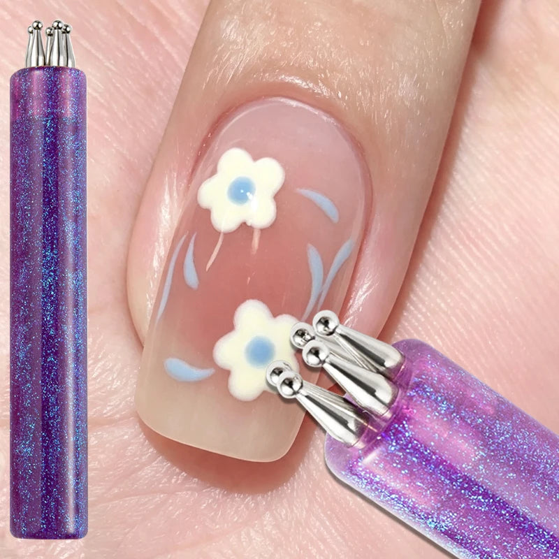 5-Petal Flower Nail Dotting Pen – DIY Nail Art Tool Nail Art Dotting Pen PRIMED
