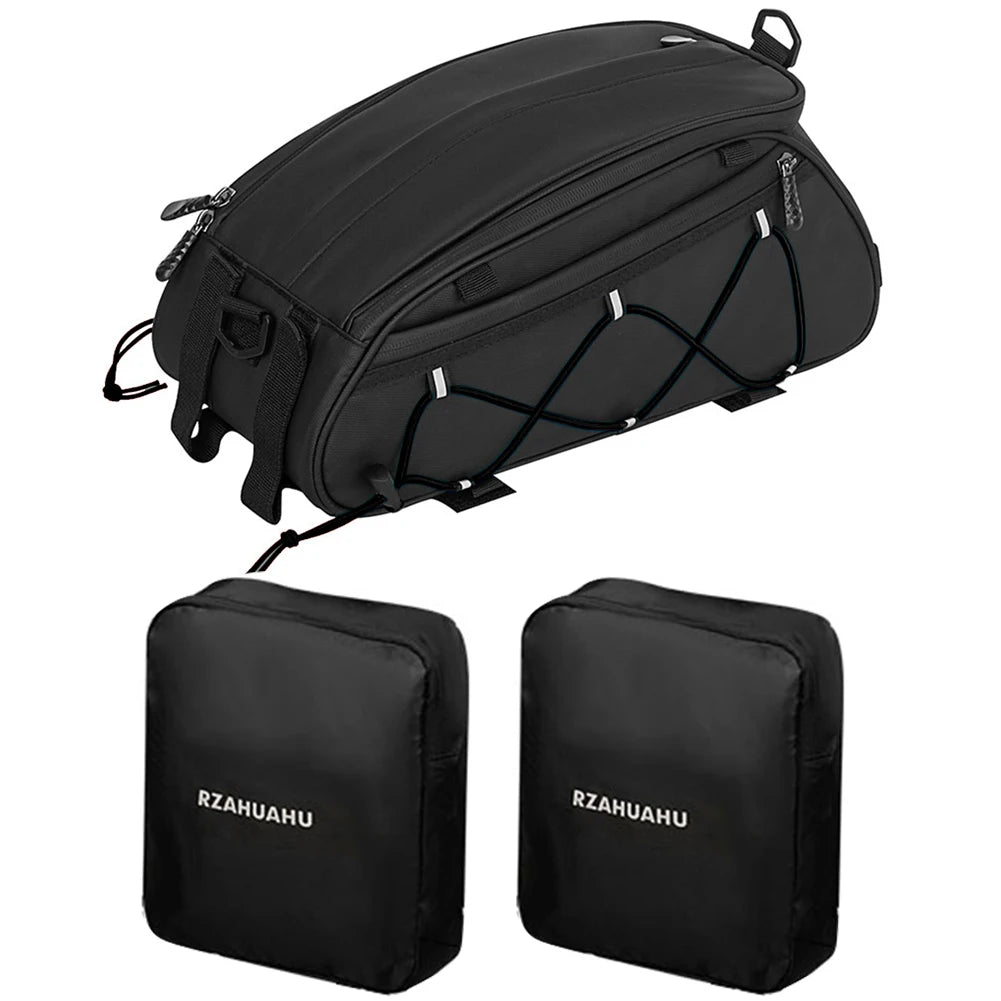 Waterproof Bike Rear Trunk Bag | Multi-Pocket Cycling Pannier Bike Trunk Bag PRIMED Style B