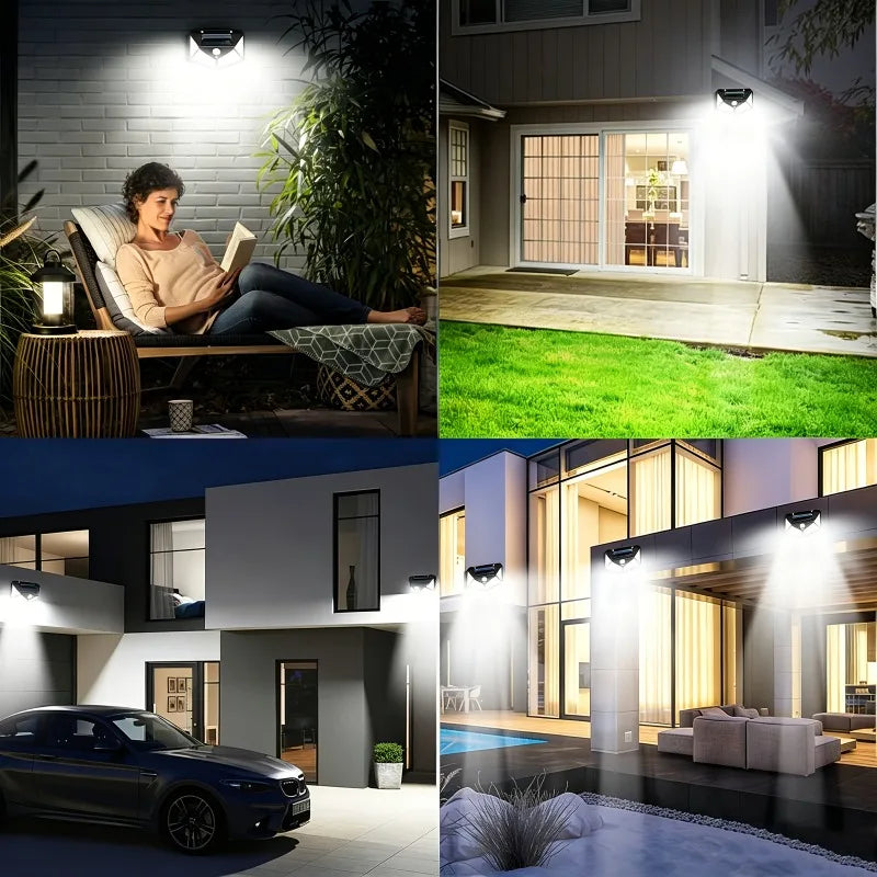 Solar Wall Light Motion Sensor 3 Modes Waterproof LED Solar Wall Light PRIMED