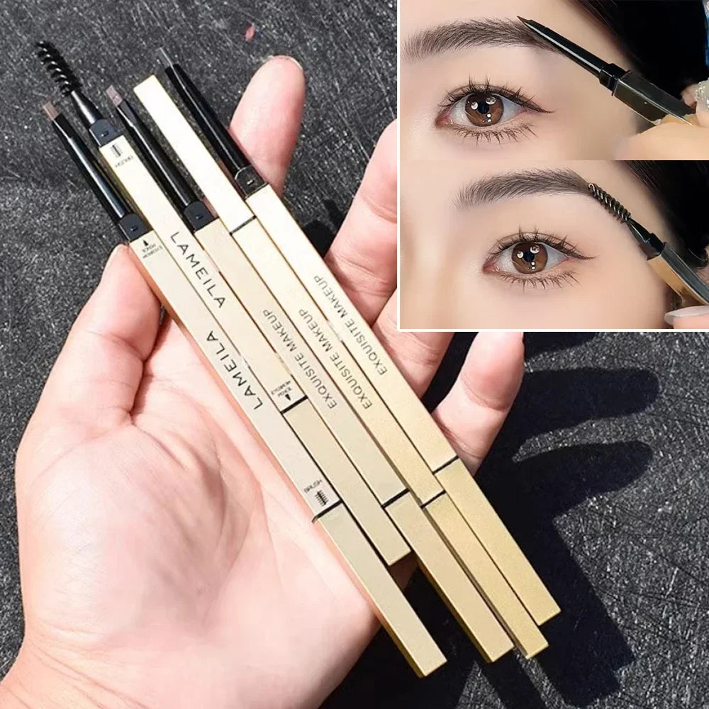 Ultra Fine Triangle Eyebrow Pencil – Double Head with Brush Eyebrow Pencil PRIMED
