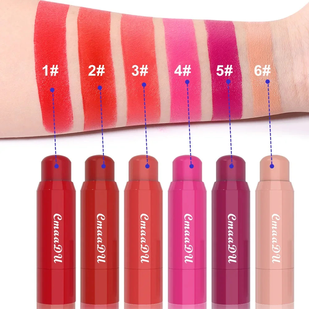 CmaaDu Tinted Blush & Lip Stick – Long-Lasting Moisturizing Blush & Lip Stick PRIMED