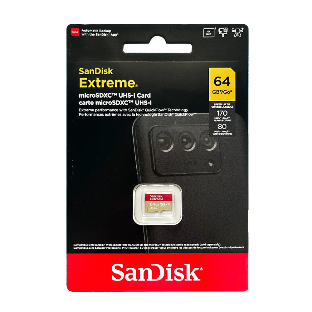 SanDisk MicroSD Card 32GB–256GB C10 U1 4K | Cameras & Dash Cams MicroSD Memory Card PRIMED