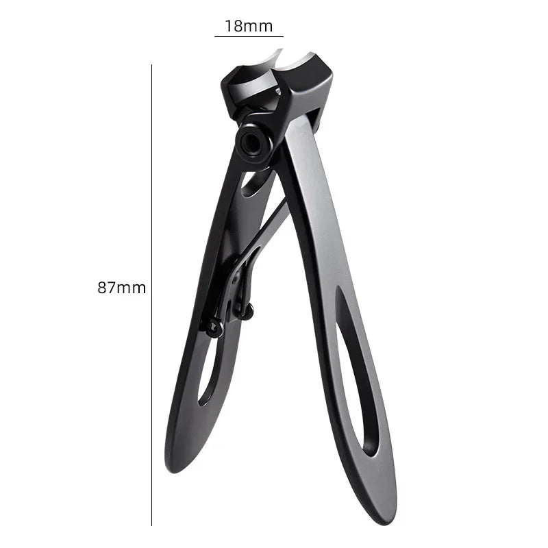 Stainless Steel Nail Clipper – Fingernail & Toenail Cutter Nail Clipper PRIMED Large Black
