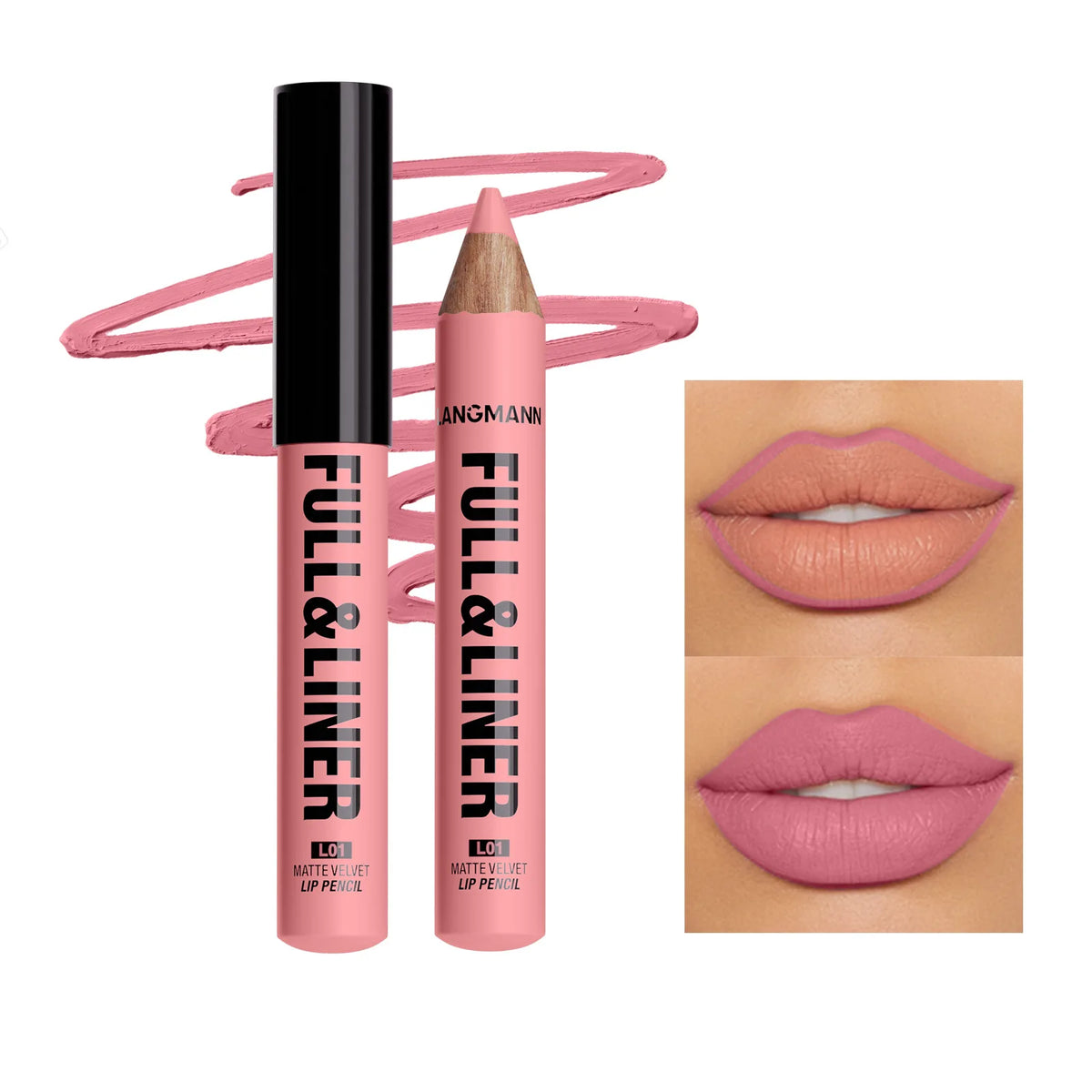 Wooden Matte Lip Liner Pencil – 12 Velvet Nude Shades