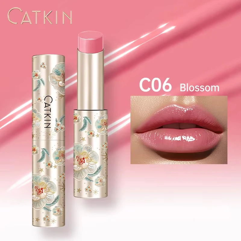 CATKIN Glossy Lip Balm – 12H Hydrating Tinted Lipstick Glossy Lip Balm PRIMED C06