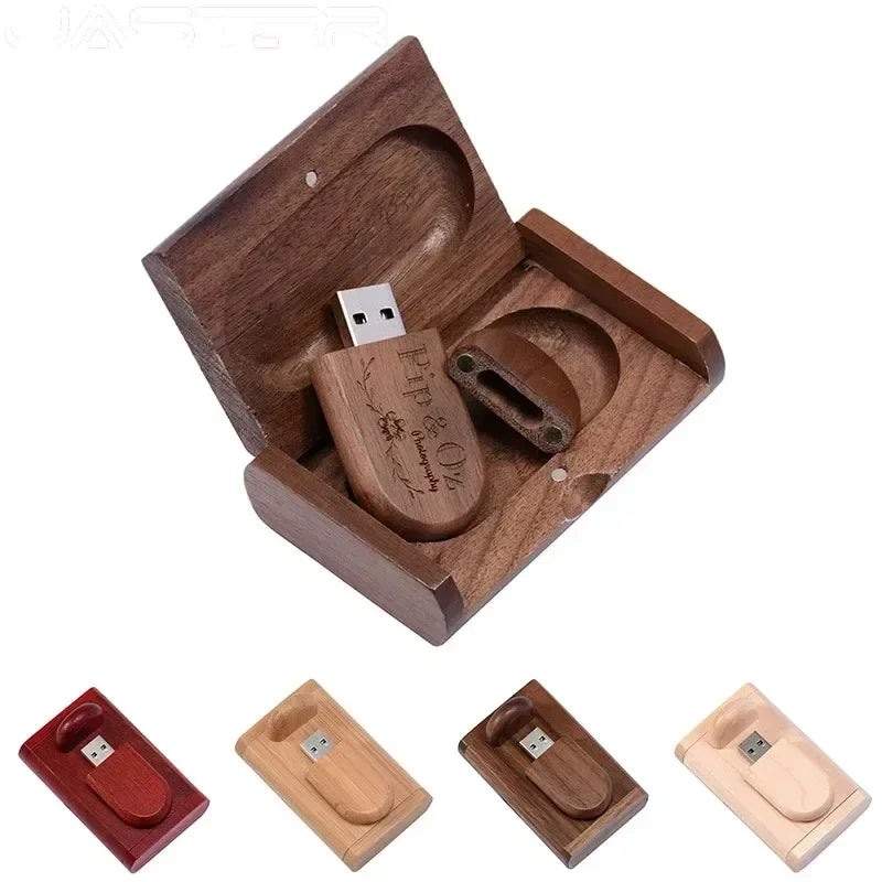 Wooden USB Flash Drive Gift Box | Custom Logo 16/32/64GB Custom USB Flash Drive PRIMED