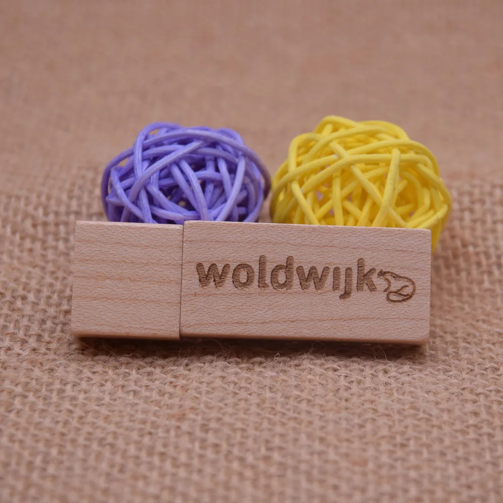 Custom Logo Wooden USB Flash Drive 8GB–64GB | Bulk Gift Custom USB Flash Drive PRIMED