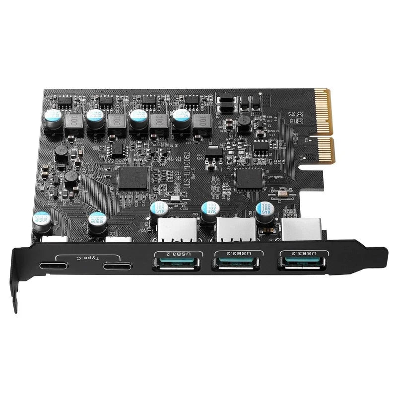 USB 3.2 Gen 2 PCIe x4 Card – 3x USB-A & 2x USB-C | 10Gbps USB Expansion Card PRIMED