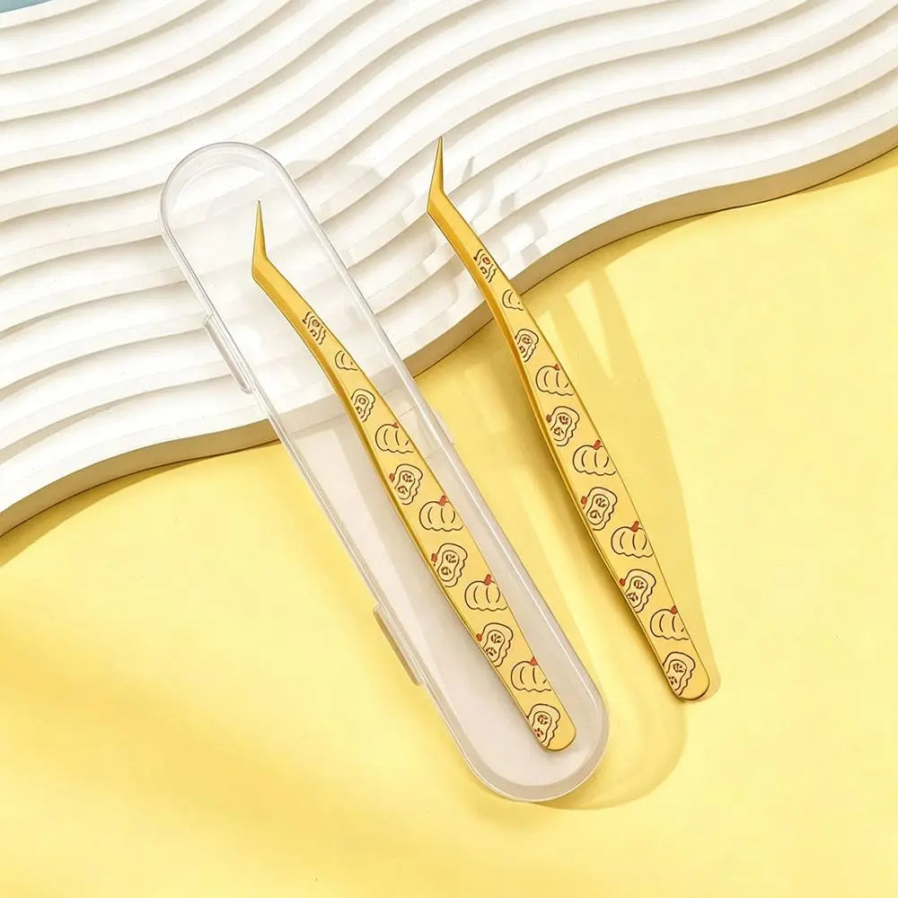 Stainless Steel False Eyelash Tweezers – Cartoon Fruit Design