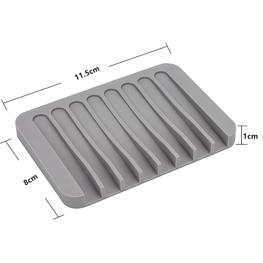 Silicone Sponge & Soap Holder – Self-Draining Waterfall Dish