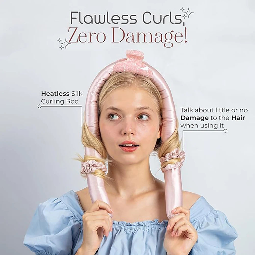4-Piece Heatless Curling Rods – Sponge Hair Curlers for Waves Heatless Hair Curlers PRIMED