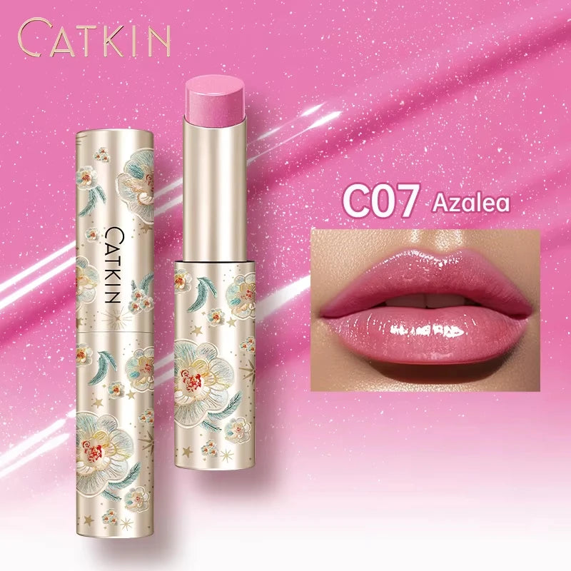 CATKIN Glossy Lip Balm – 12H Hydrating Tinted Lipstick Glossy Lip Balm PRIMED C07