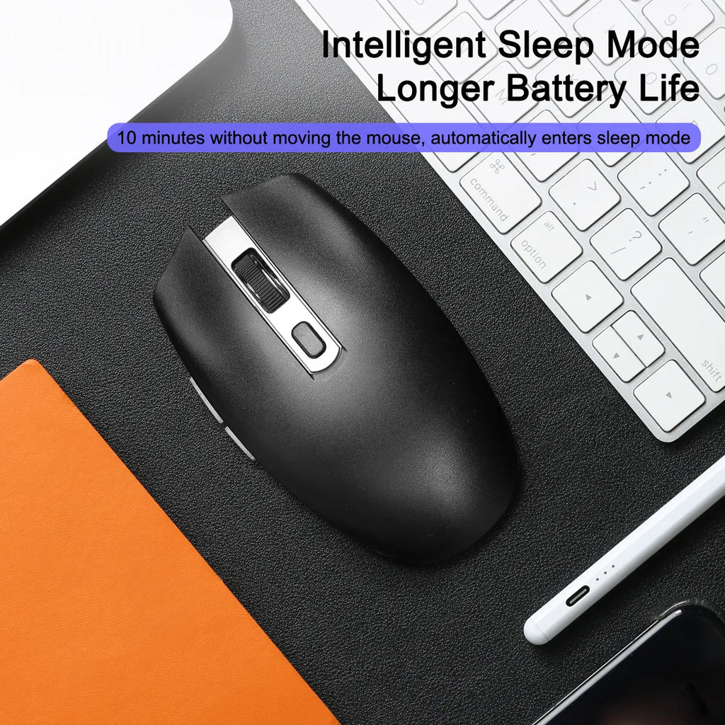MissionFit 2.4G Wireless Ergonomic Mouse 1600DPI – Black Wireless Computer Mouse PRIMED