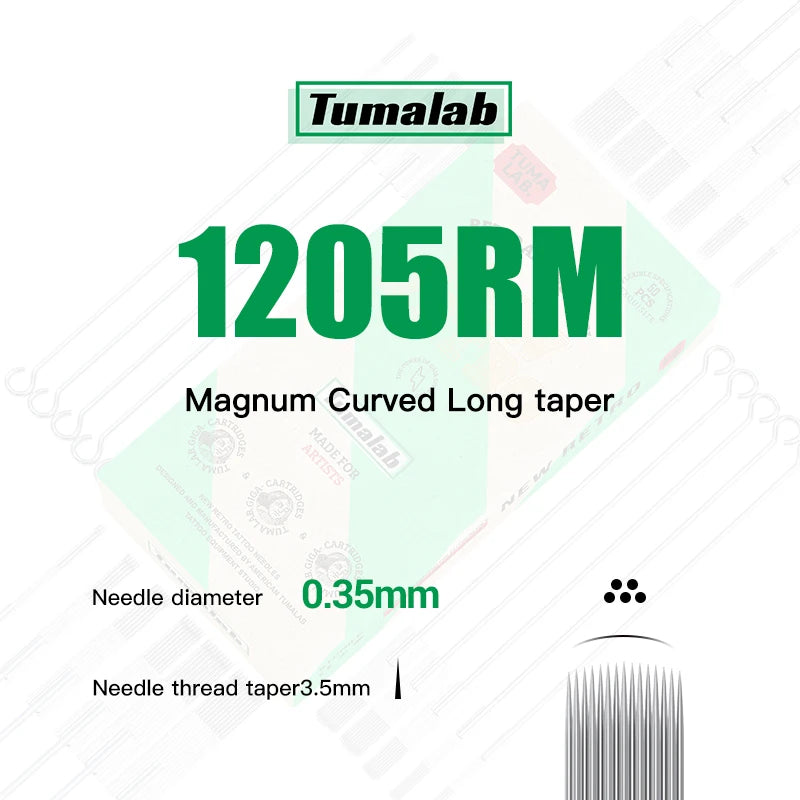 TUMAlab Sterile Disposable Round Magnum Tattoo Needles 50pk