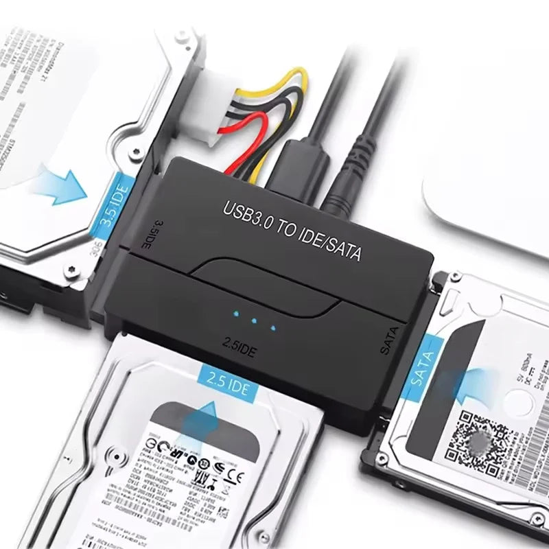 SATA/IDE to USB 3.0 Adapter – 2.5/3.5" HDD & DVD, 6TB Hard Drive Adapter PRIMED
