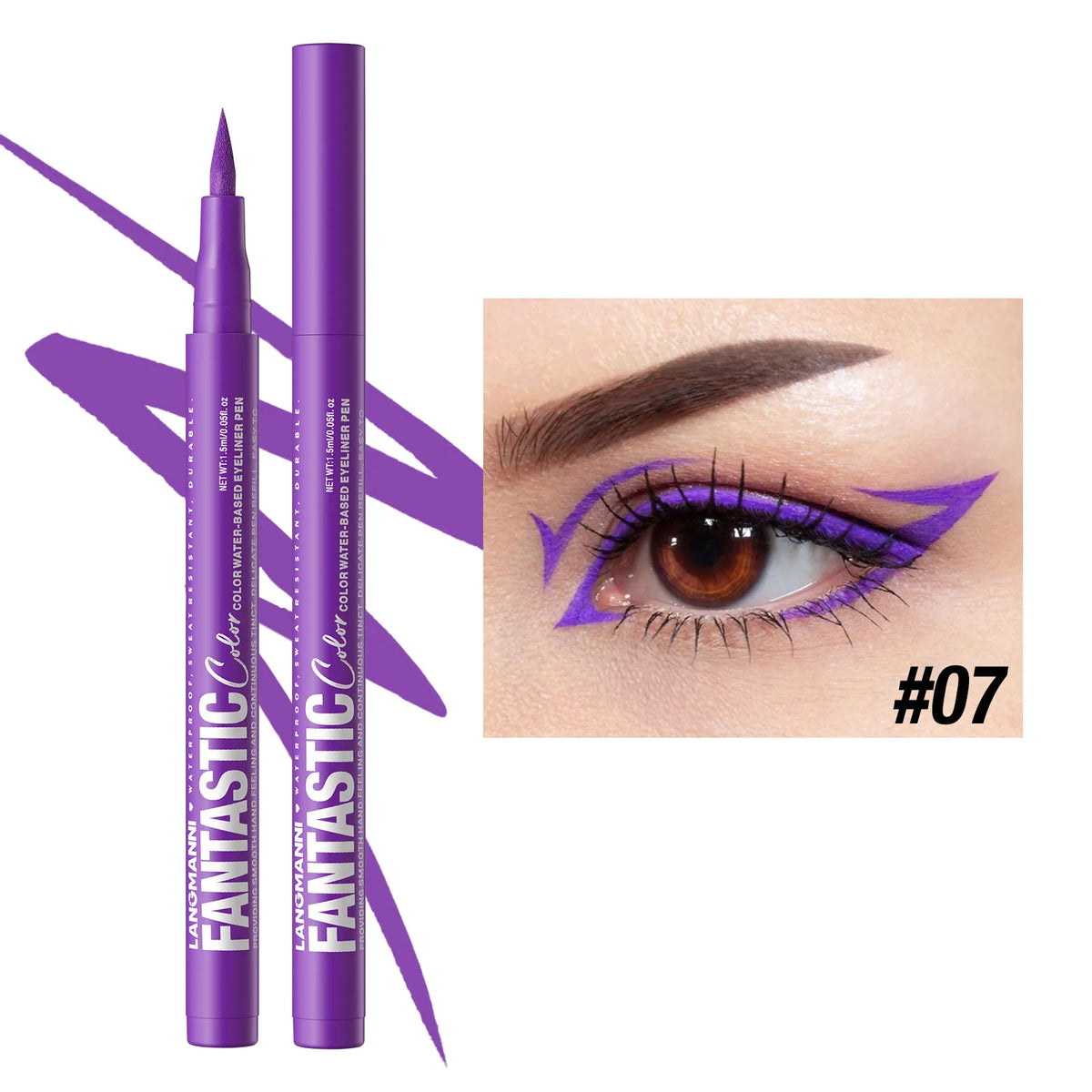 Waterproof Liquid Eyeliner Pen – 12 Matte Colors